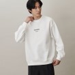 ザ ショップ ティーケー（メンズ）(THE SHOP TK(Men))の【ハリコシのあるキレイめ素材/ストレッチ/洗える】シルキーダンボールロゴプルオーバー オフホワイト(003)