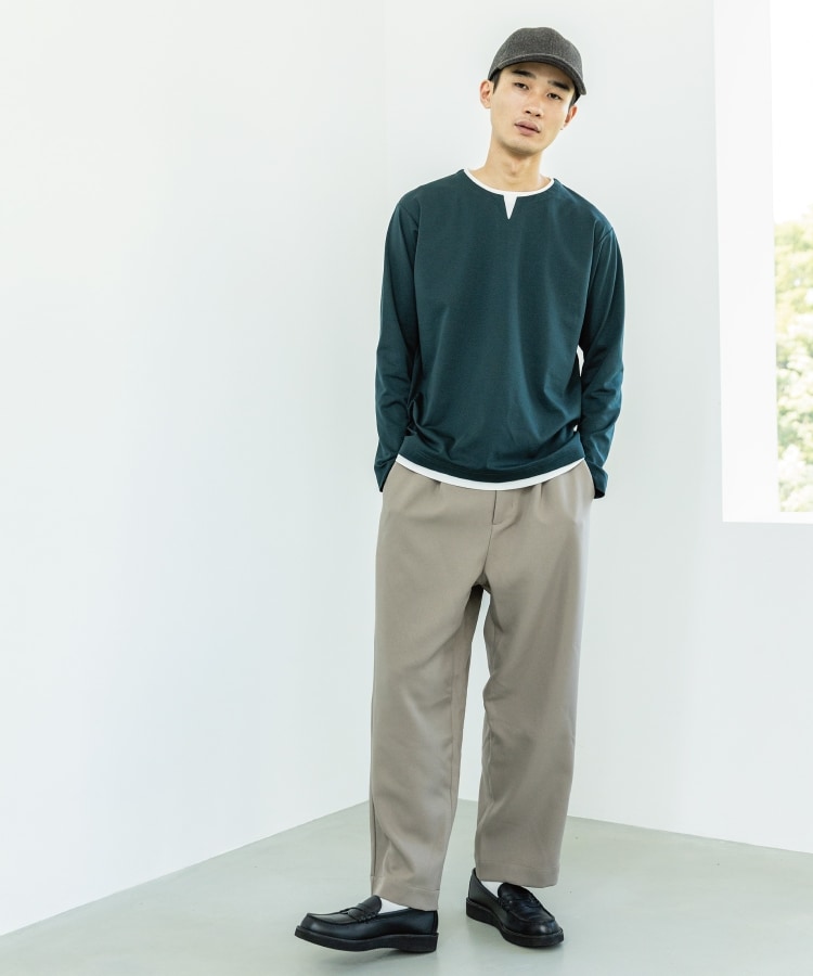 ザ ショップ ティーケー（メンズ）(THE SHOP TK(Men))の【1枚でサマになる人気シリーズ/新色追加】ポンチキーネックロンT1