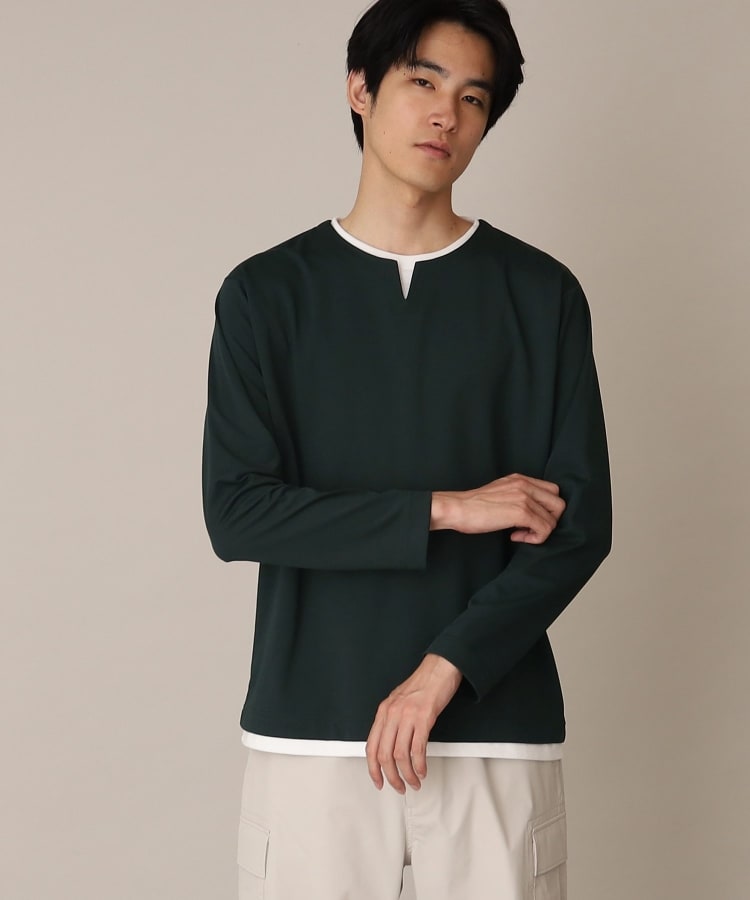 ザ ショップ ティーケー（メンズ）(THE SHOP TK(Men))の【1枚でサマになる人気シリーズ/新色追加】ポンチキーネックロンT9