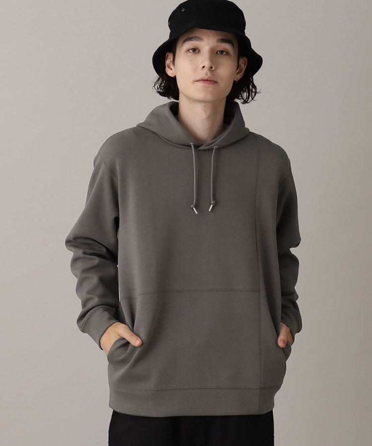 ザ ショップ ティーケー（メンズ）(THE SHOP TK(Men))の【ハリコシのあるキレイめ素材/ストレッチ/洗える】シルキーダンボール切替パーカ20