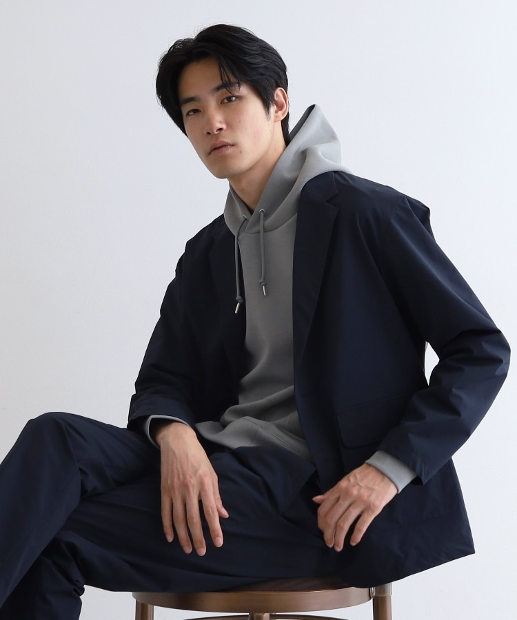 ザ ショップ ティーケー（メンズ）(THE SHOP TK(Men))の【MOVE FREE MOVE MORE】【セットアップ対応可】MFMMツイルストレッチジャケット ネイビー(093)