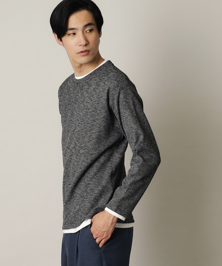 ザ ショップ ティーケー（メンズ）(THE SHOP TK(Men))の【セットアイテム/ニット＋ロンＴ】スラブワッフルアンサンブルプルオーバー11