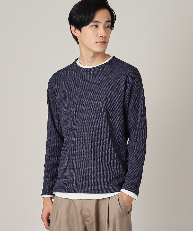 ザ ショップ ティーケー（メンズ）(THE SHOP TK(Men))の【セットアイテム/ニット＋ロンＴ】スラブワッフルアンサンブルプルオーバー15