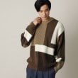 ザ ショップ ティーケー（メンズ）(THE SHOP TK(Men))のパネルデザインニット ベージュ(552)