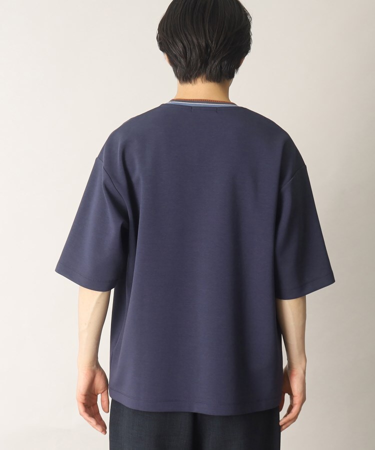 ザ ショップ ティーケー（メンズ）(THE SHOP TK(Men))の【洗濯機洗い可】衿ニットダンボール半袖Tシャツ21