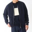 ザ ショップ ティーケー（メンズ）(THE SHOP TK(Men))の【洗濯機洗い可】ダブルフェイスポンチニットリブMA-1 ネイビー(093)