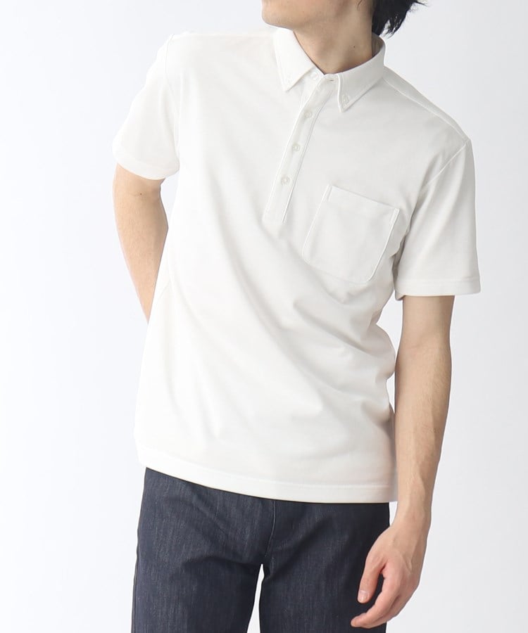 ザ ショップ ティーケー（メンズ）(THE SHOP TK(Men))の【吸水速乾機能】 強撚カノコ半袖ボタンダウンポロシャツ13