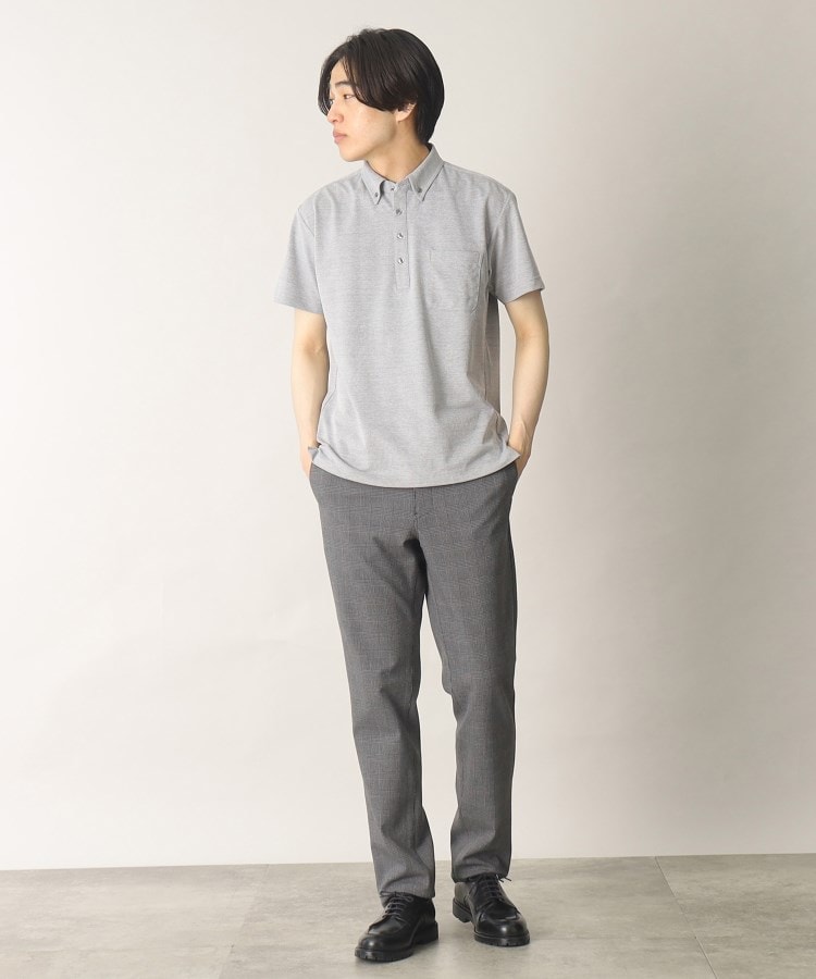 ザ ショップ ティーケー（メンズ）(THE SHOP TK(Men))の【吸水速乾機能】 強撚カノコ半袖ボタンダウンポロシャツ24