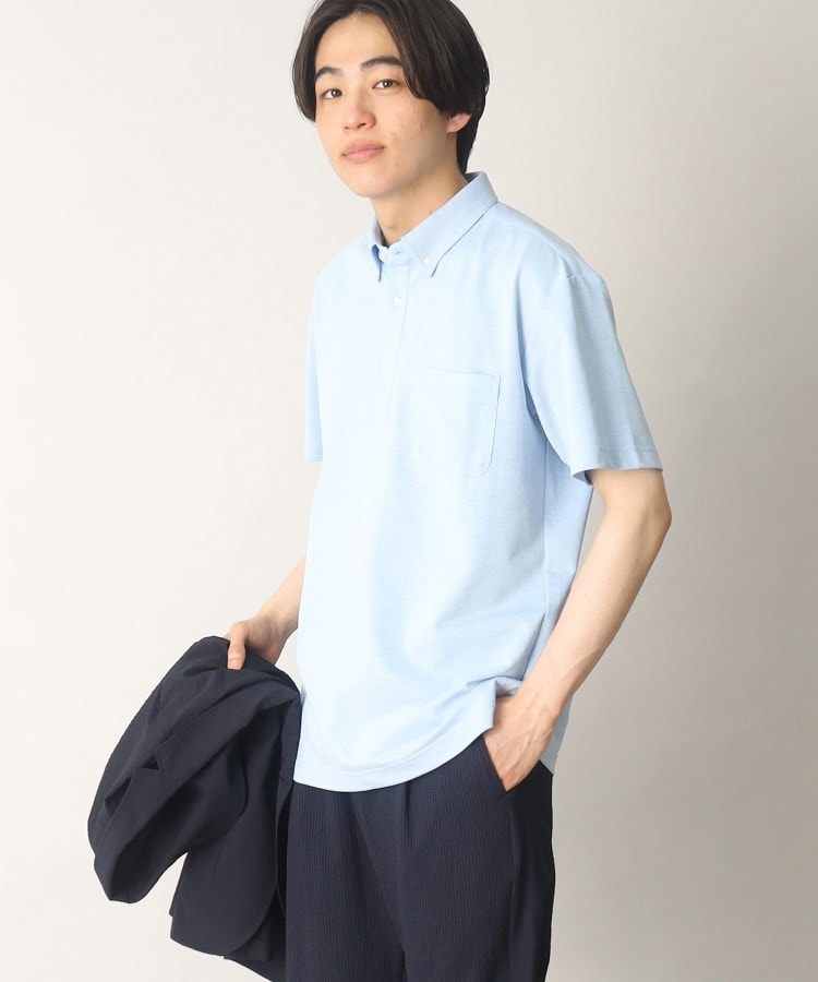 ザ ショップ ティーケー（メンズ）(THE SHOP TK(Men))の【吸水速乾機能】 強撚カノコ半袖ボタンダウンポロシャツ29