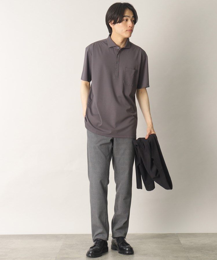 ザ ショップ ティーケー（メンズ）(THE SHOP TK(Men))の【ひんやりとした肌触り】 アイスカノコ半袖カッタウェイポロシャツ25