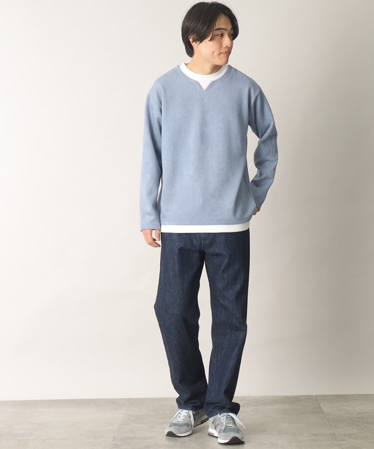 ザ ショップ ティーケー（メンズ）(THE SHOP TK(Men))の【1枚でサマになる大人気シリーズ】フェイクスウェードキーネックロングTシャツ20