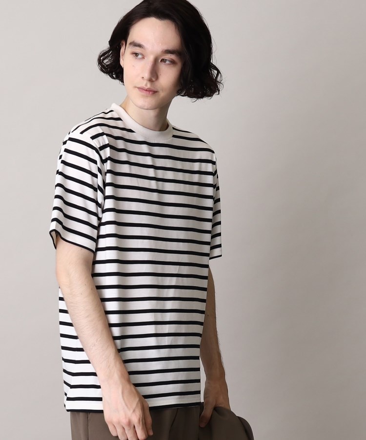 ザ ショップ ティーケー（メンズ）(THE SHOP TK(Men))の【速乾/イージーケア】クルーネックマリンボーダーTシャツ4