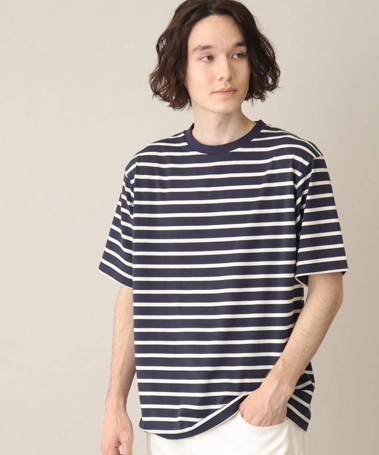 ザ ショップ ティーケー（メンズ）(THE SHOP TK(Men))の【速乾/イージーケア】クルーネックマリンボーダーTシャツ9