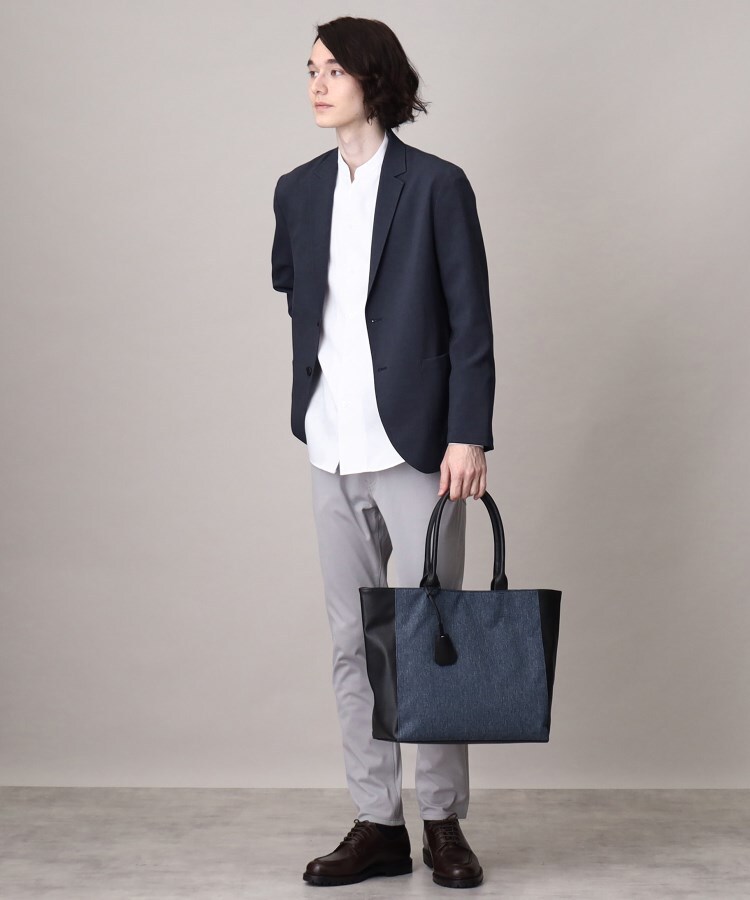 ザ ショップ ティーケー（メンズ）(THE SHOP TK(Men))のサフィアーノ×ファブリックバイカラートート15