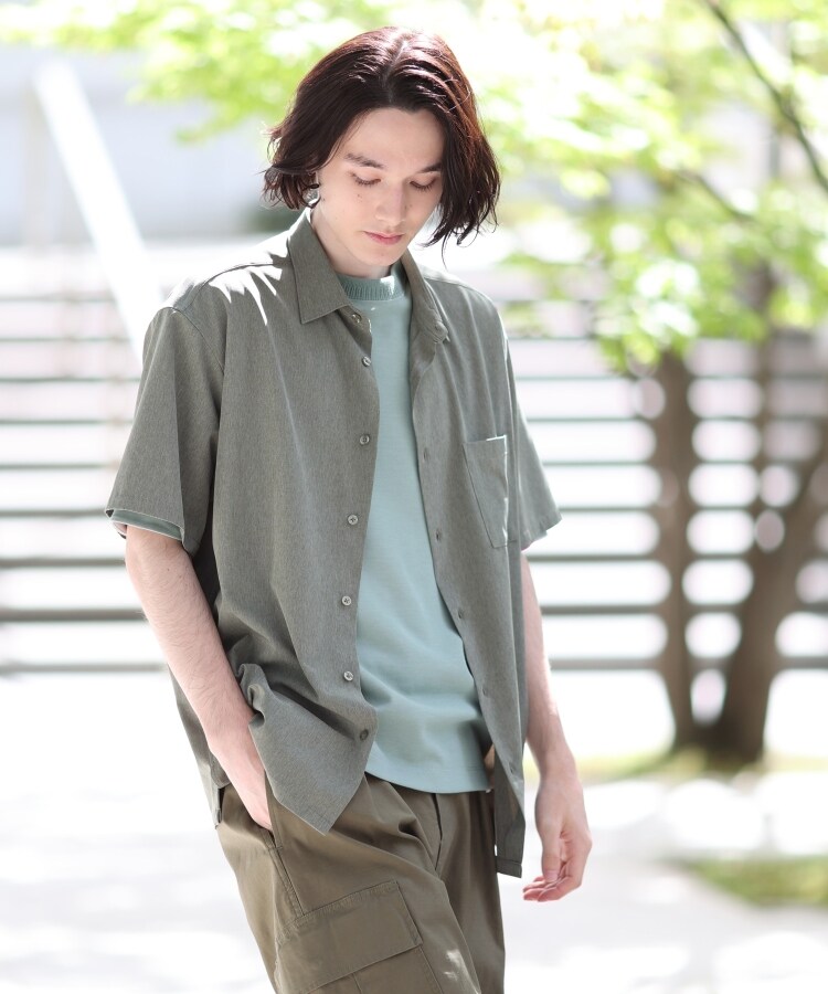 ザ ショップ ティーケー（メンズ）(THE SHOP TK(Men))の【軽量/360°ストレッチ/シワになりにくい】エアドライレギュラーカラーシャツ10