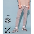 ザ ショップ ティーケー（メンズ）(THE SHOP TK(Men))の【接触冷感/360°ストレッチ/洗える】プレミアムスキニーパンツ クール/PREMIUM SKINNY COOL ライトグレー(011)