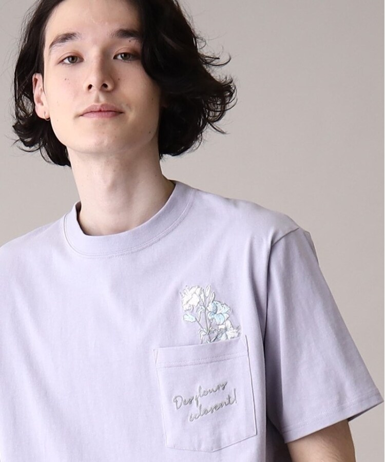 ザ ショップ ティーケー（メンズ）(THE SHOP TK(Men))の【ユニセックスでオススメ】フラワーポケット刺繍TEE24