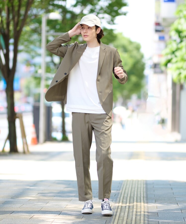 ザ ショップ ティーケー（メンズ）(THE SHOP TK(Men))の【セットアップ対応可/洗濯機洗い可】ストレッチライトトロシングルジャケット4