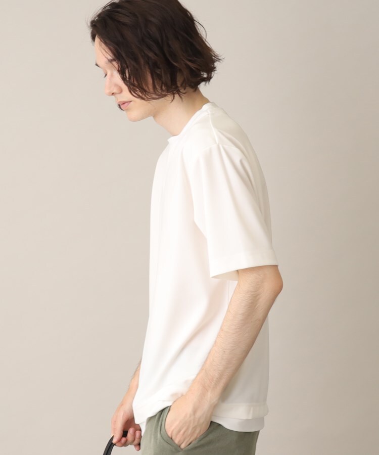 ザ ショップ ティーケー（メンズ）(THE SHOP TK(Men))の【洗濯機洗い可】ドライタッチ梨地キーネックTシャツ20