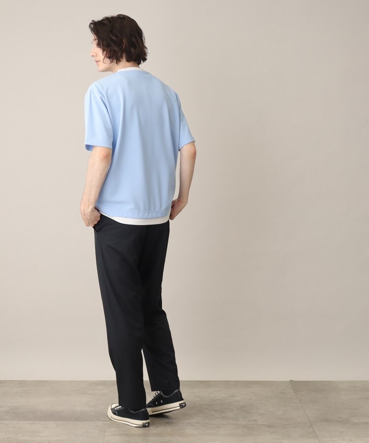 ザ ショップ ティーケー（メンズ）(THE SHOP TK(Men))の【洗濯機洗い可】ドライタッチ梨地キーネックTシャツ39