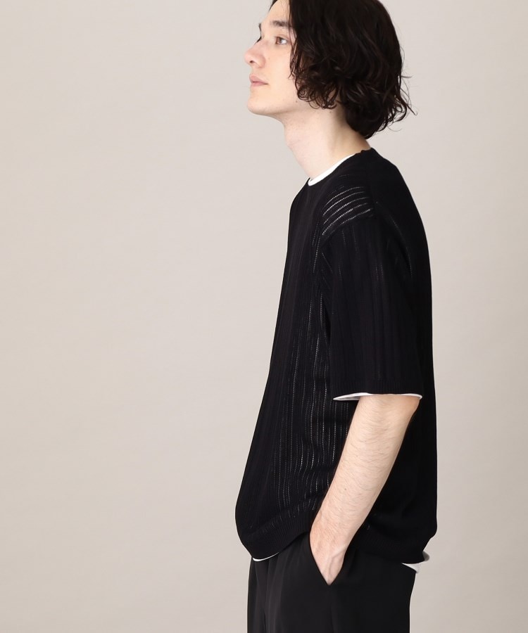 ザ ショップ ティーケー（メンズ）(THE SHOP TK(Men))の【2枚セットアイテム】シアーメッシュニット＋半袖Ｔシャツアンサンブル13