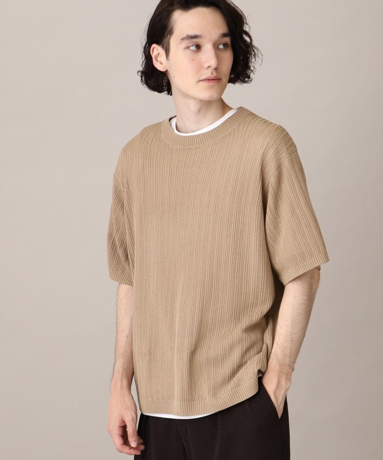 ザ ショップ ティーケー（メンズ）(THE SHOP TK(Men))の【2枚セットアイテム】シアーメッシュニット＋半袖Ｔシャツアンサンブル18