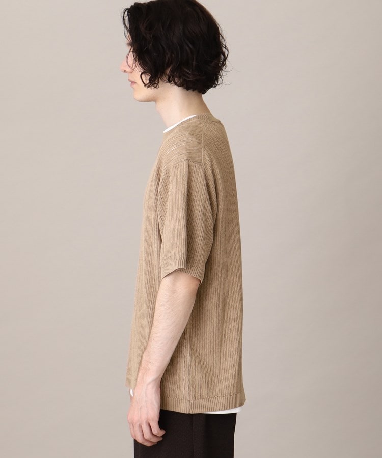 ザ ショップ ティーケー（メンズ）(THE SHOP TK(Men))の【2枚セットアイテム】シアーメッシュニット＋半袖Ｔシャツアンサンブル34