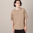 ザ ショップ ティーケー（メンズ）(THE SHOP TK(Men))の【2枚セットアイテム】シアーメッシュニット＋半袖Ｔシャツアンサンブル ベージュ(052)