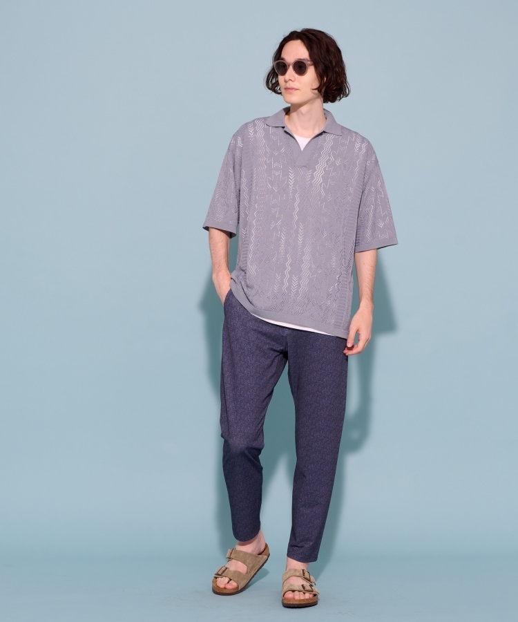 ザ ショップ ティーケー（メンズ）(THE SHOP TK(Men))の【2枚セットアイテム】シアーメッシュニットポロ＋半袖Ｔシャツアンサンブル9