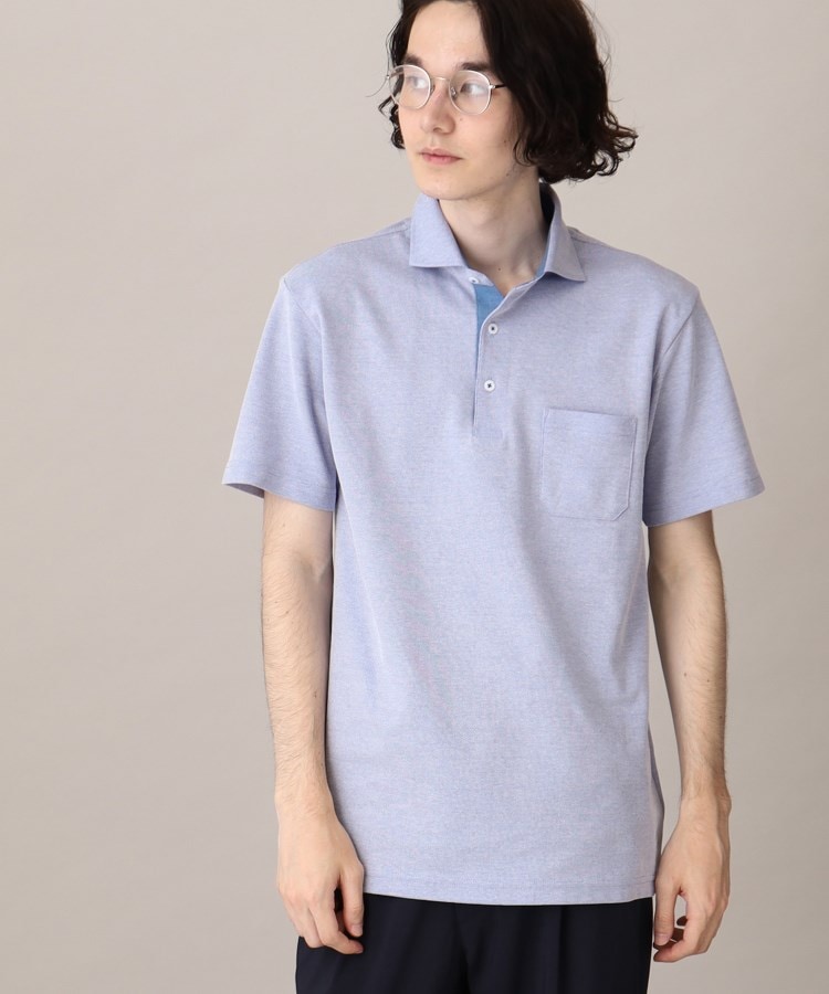 ザ ショップ ティーケー（メンズ）(THE SHOP TK(Men))のMADE IN JAPAN 岩手ポロシャツ ライトブルー(091)