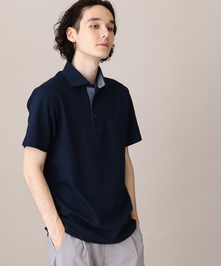 ザ ショップ ティーケー（メンズ）(THE SHOP TK(Men))のMADE IN JAPAN 岩手ポロシャツ ネイビー(093)