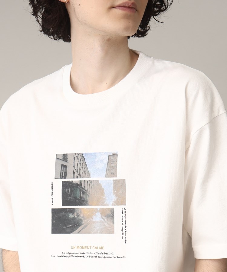 ユニセックスでオススメ】ParisグラフィックプリントロゴTシャツ（Ｔ
