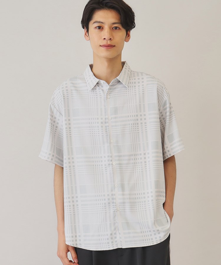 ザ ショップ ティーケー（メンズ）(THE SHOP TK(Men))の【10色展開】プリントデザインシャツ チェック／ブロッキング／マーブル／ブラシアート24