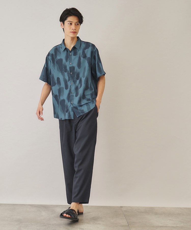 ザ ショップ ティーケー（メンズ）(THE SHOP TK(Men))の【10色展開】プリントデザインシャツ チェック／ブロッキング／マーブル／ブラシアート40
