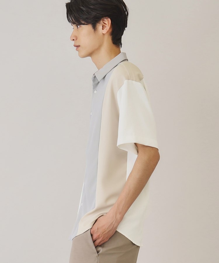 ザ ショップ ティーケー（メンズ）(THE SHOP TK(Men))の【10色展開】プリントデザインシャツ チェック／ブロッキング／マーブル／ブラシアート43