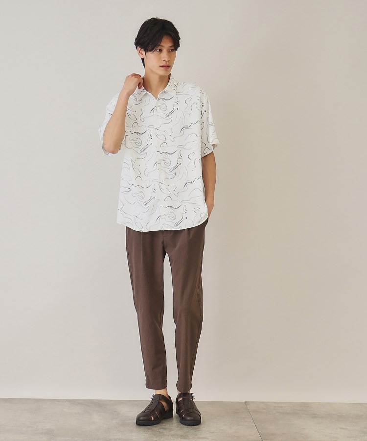 ザ ショップ ティーケー（メンズ）(THE SHOP TK(Men))の【10色展開】プリントデザインシャツ チェック／ブロッキング／マーブル／ブラシアート53