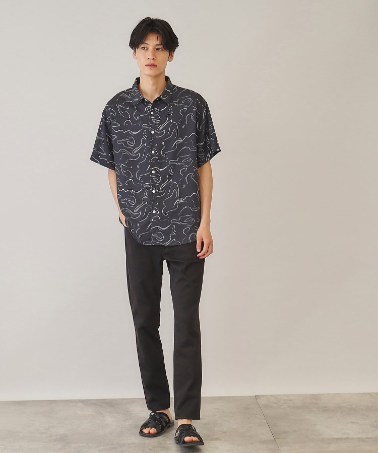 ザ ショップ ティーケー（メンズ）(THE SHOP TK(Men))の【10色展開】プリントデザインシャツ チェック／ブロッキング／マーブル／ブラシアート62