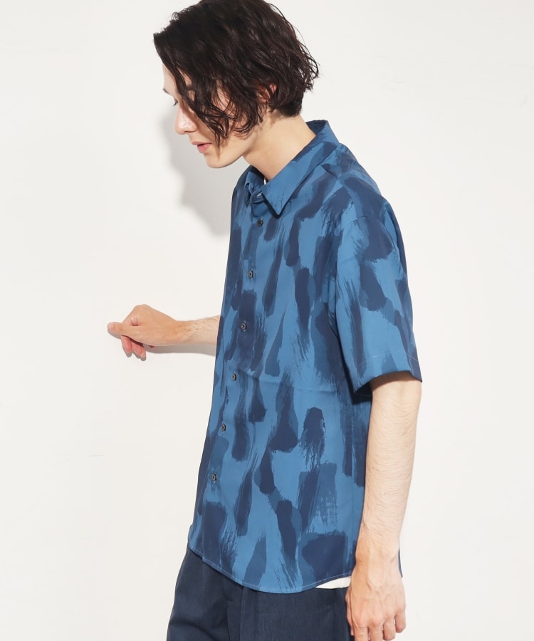 ザ ショップ ティーケー（メンズ）(THE SHOP TK(Men))の【10色展開】プリントデザインシャツ チェック／ブロッキング／マーブル／ブラシアート7