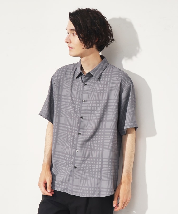 ザ ショップ ティーケー（メンズ）(THE SHOP TK(Men))の【10色展開】プリントデザインシャツ チェック／ブロッキング／マーブル／ブラシアート3
