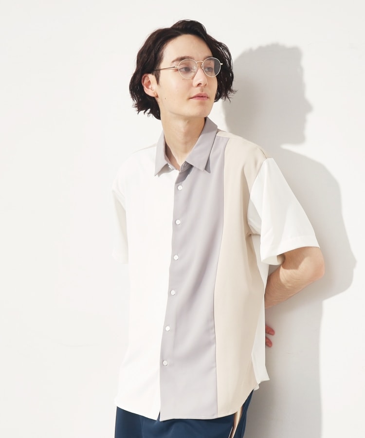 ザ ショップ ティーケー（メンズ）(THE SHOP TK(Men))の【10色展開】プリントデザインシャツ チェック／ブロッキング／マーブル／ブラシアート9
