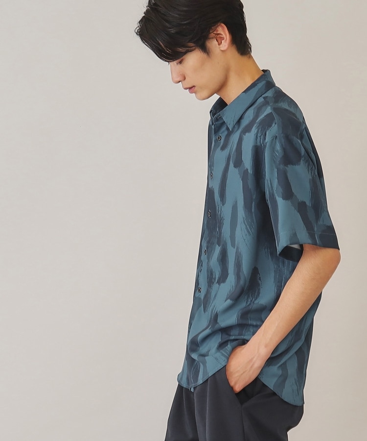 ザ ショップ ティーケー（メンズ）(THE SHOP TK(Men))の【10色展開】プリントデザインシャツ チェック／ブロッキング／マーブル／ブラシアート38