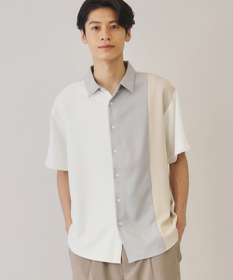 ザ ショップ ティーケー（メンズ）(THE SHOP TK(Men))の【10色展開】プリントデザインシャツ チェック／ブロッキング／マーブル／ブラシアート42