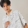 ザ ショップ ティーケー（メンズ）(THE SHOP TK(Men))の【10色展開】プリントデザインシャツ チェック／ブロッキング／マーブル／ブラシアート ホワイト(601)