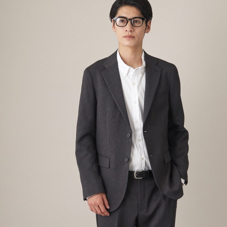 ザ ショップ ティーケー（メンズ）(THE SHOP TK(Men))のAVANTウーリーヘリンボンジャケット【セットアップ可/ビジネス対応/洗える/ストレッチ素材/シワになりにくい】 テーラードジャケット