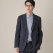 ザ ショップ ティーケー（メンズ）(THE SHOP TK(Men))のAVANTウーリーヘリンボンジャケット【セットアップ可/ビジネス対応/洗える/ストレッチ素材/シワになりにくい】 ネイビー(694)