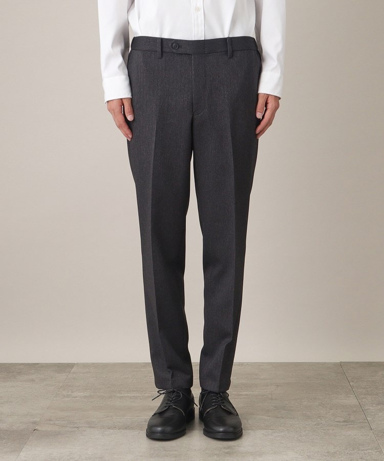 ザ ショップ ティーケー（メンズ）(THE SHOP TK(Men))のAVANTウーリーヘリンボンスラックス【セットアップ可/ビジネス対応/洗える/ストレッチ素材/シワになりにくい】2