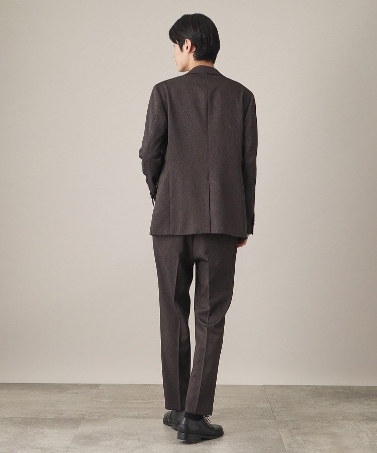 ザ ショップ ティーケー（メンズ）(THE SHOP TK(Men))のAVANTウーリーヘリンボンスラックス【セットアップ可/ビジネス対応/洗える/ストレッチ素材/シワになりにくい】12