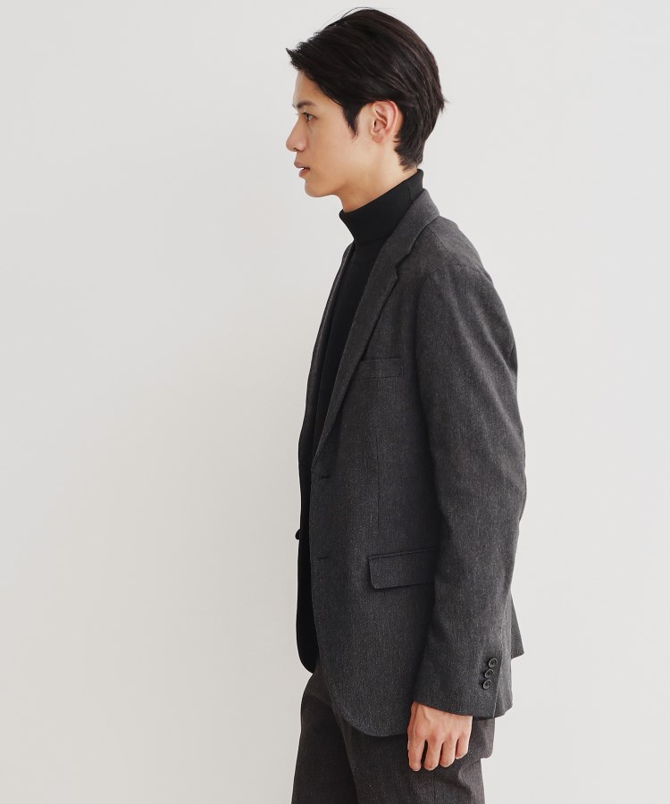 ザ ショップ ティーケー（メンズ）(THE SHOP TK(Men))のサーモウォーカーツイルジャケット【セットアップ可/ビジネス対応/ストレッチ素材/保温性〇】2