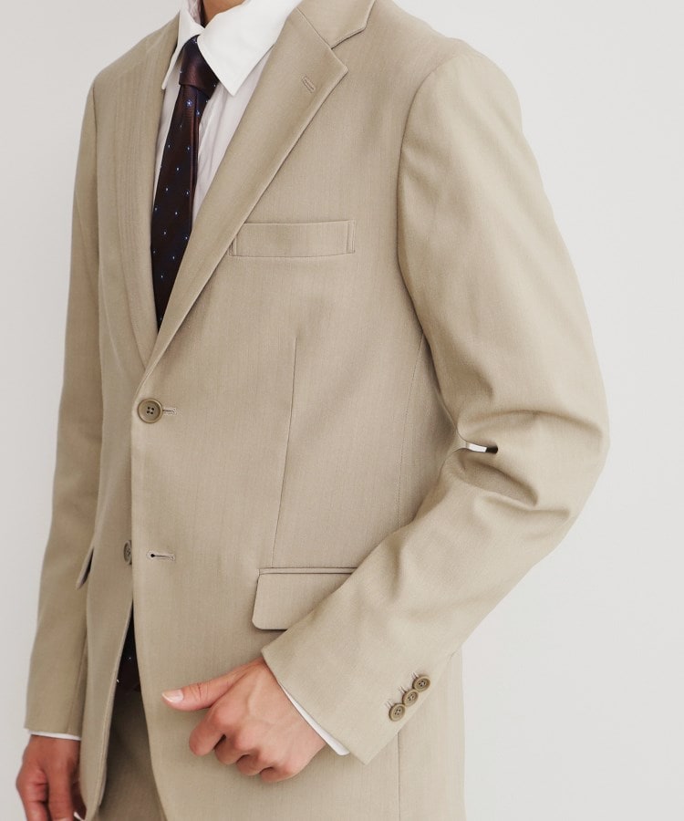 ザ ショップ ティーケー（メンズ）(THE SHOP TK(Men))のサーモウォーカーヘリンボンジャケット【セットアップ可/ビジネス対応/ストレッチ素材/保温性〇】24