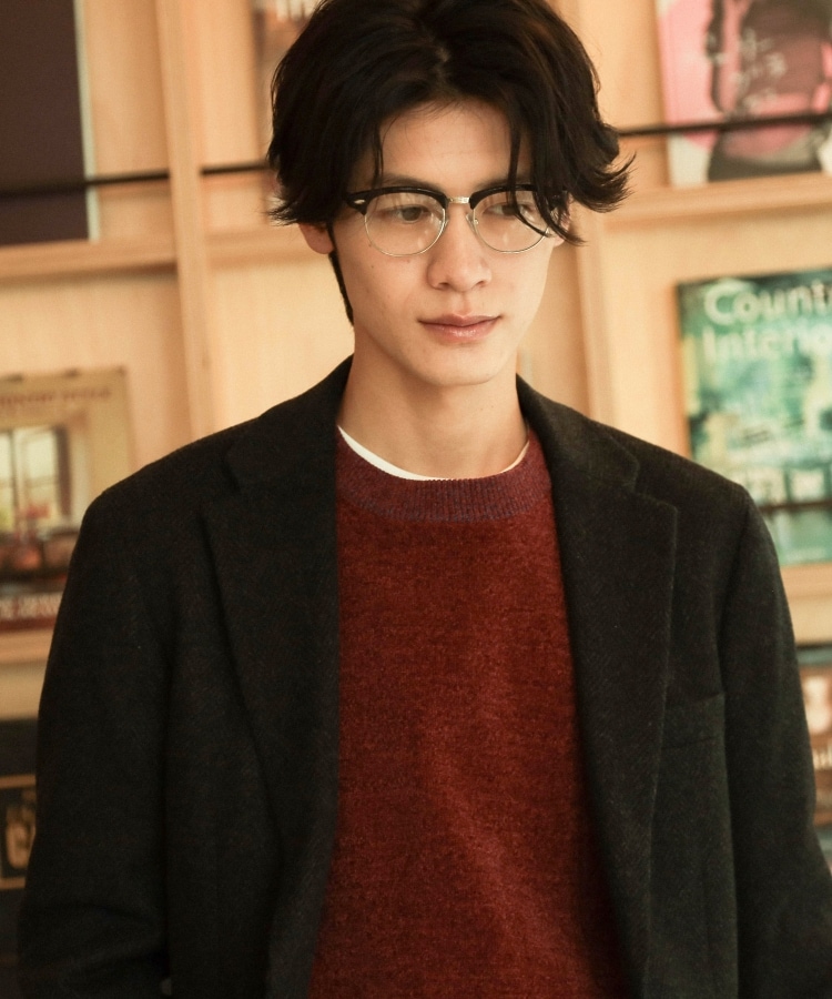 ザ ショップ ティーケー（メンズ）(THE SHOP TK(Men))のアンゴラ混ヘリンボンジャケット【セットアップ可/ビジネス対応】5